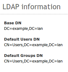 Zentyal ldap settings