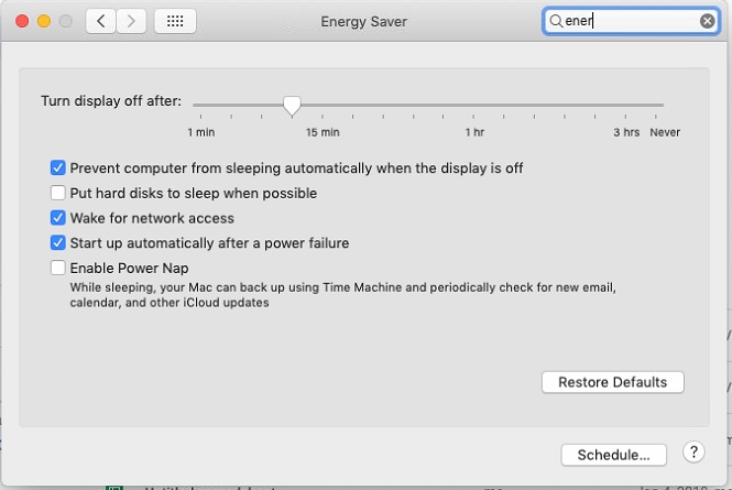 apple mac system preferences energy