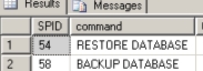 sql processes output